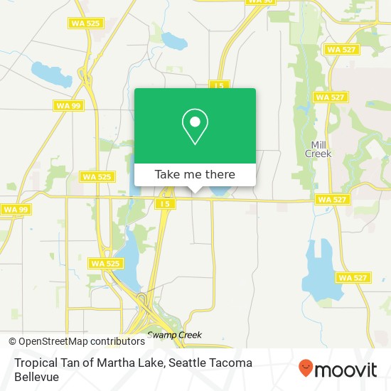 Mapa de Tropical Tan of Martha Lake