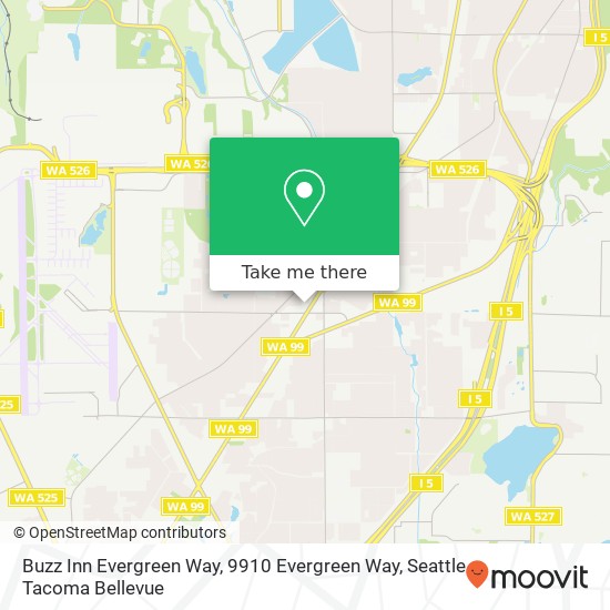 Mapa de Buzz Inn Evergreen Way, 9910 Evergreen Way