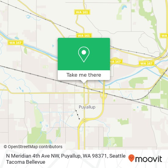 Mapa de N Meridian 4th Ave NW, Puyallup, WA 98371