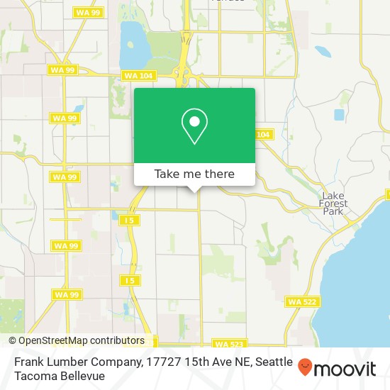 Frank Lumber Company, 17727 15th Ave NE map