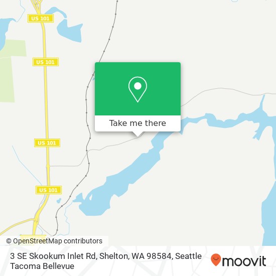 Mapa de 3 SE Skookum Inlet Rd, Shelton, WA 98584