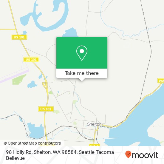 Mapa de 98 Holly Rd, Shelton, WA 98584