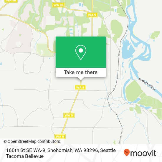 Mapa de 160th St SE WA-9, Snohomish, WA 98296