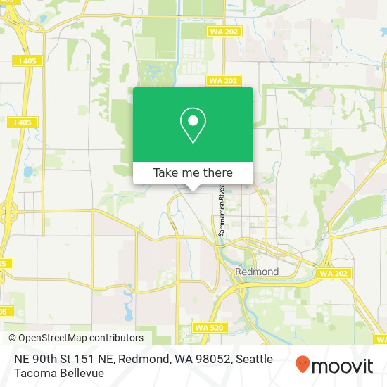 Mapa de NE 90th St 151 NE, Redmond, WA 98052