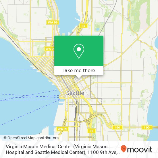 Virginia Mason Medical Center (Virginia Mason Hospital and Seattle Medical Center), 1100 9th Ave map