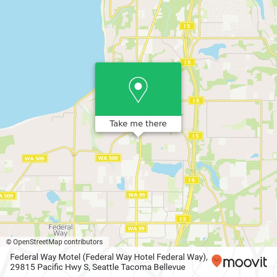 Mapa de Federal Way Motel (Federal Way Hotel Federal Way), 29815 Pacific Hwy S