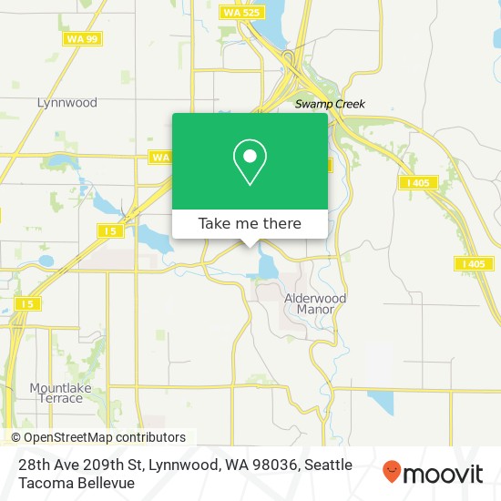 28th Ave 209th St, Lynnwood, WA 98036 map