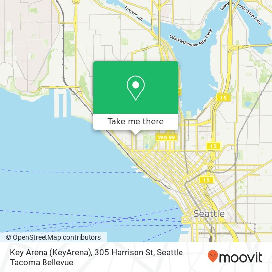 Mapa de Key Arena (KeyArena), 305 Harrison St