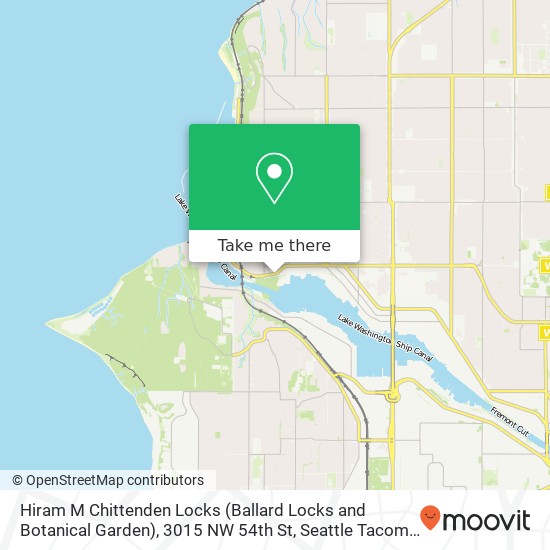 Hiram M Chittenden Locks (Ballard Locks and Botanical Garden), 3015 NW 54th St map