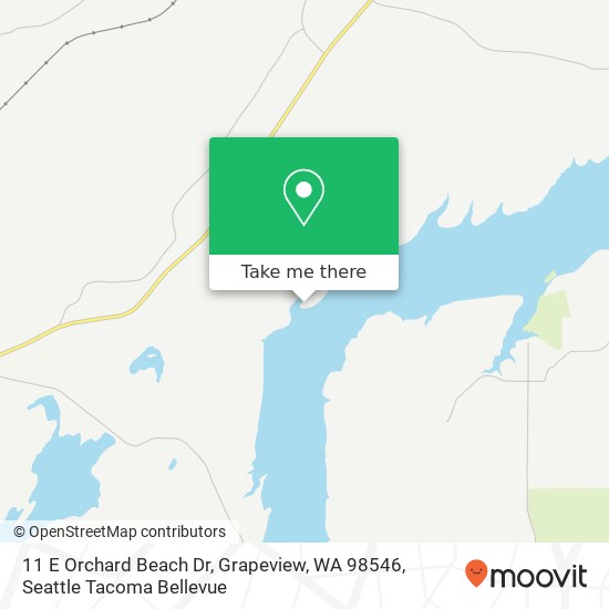 Mapa de 11 E Orchard Beach Dr, Grapeview, WA 98546