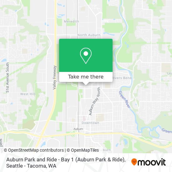 Mapa de Auburn Park and Ride - Bay 1 (Auburn Park & Ride)