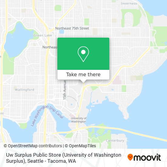 Mapa de Uw Surplus Public Store (University of Washington Surplus)