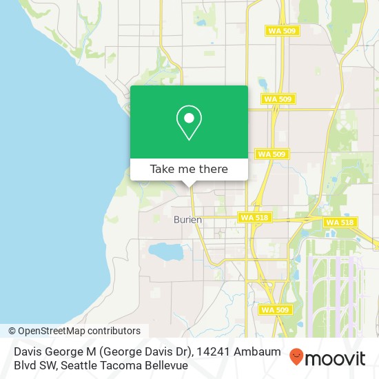 Davis George M (George Davis Dr), 14241 Ambaum Blvd SW map