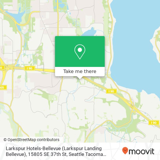 Mapa de Larkspur Hotels-Bellevue (Larkspur Landing Bellevue), 15805 SE 37th St