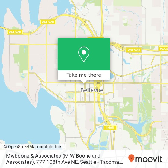 Mapa de Mwboone & Associates (M W Boone and Associates), 777 108th Ave NE