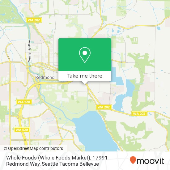Whole Foods (Whole Foods Market), 17991 Redmond Way map