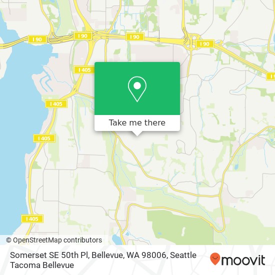 Somerset SE 50th Pl, Bellevue, WA 98006 map