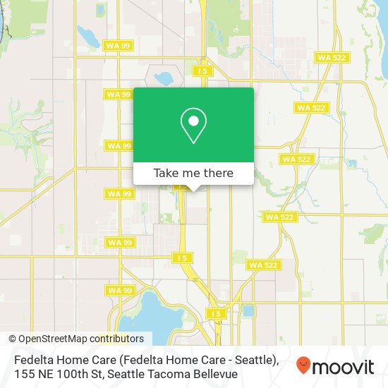 Mapa de Fedelta Home Care (Fedelta Home Care - Seattle), 155 NE 100th St