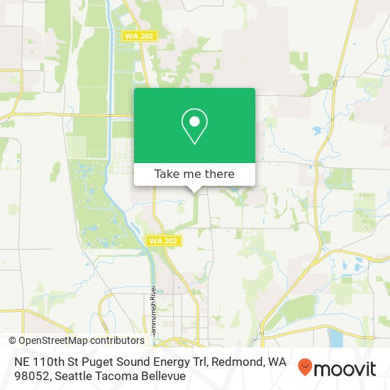 Mapa de NE 110th St Puget Sound Energy Trl, Redmond, WA 98052