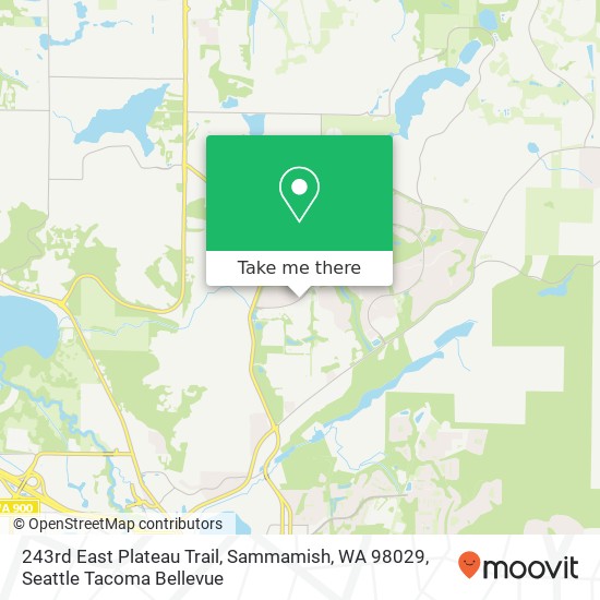 Mapa de 243rd East Plateau Trail, Sammamish, WA 98029