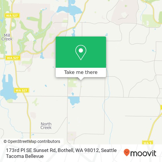 Mapa de 173rd Pl SE Sunset Rd, Bothell, WA 98012