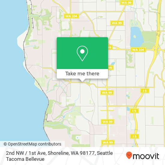 Mapa de 2nd NW / 1st Ave, Shoreline, WA 98177