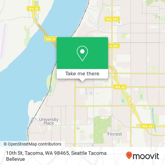 10th St, Tacoma, WA 98465 map