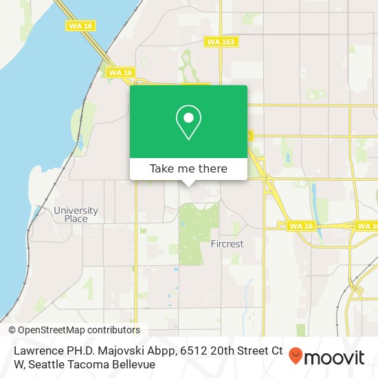 Mapa de Lawrence PH.D. Majovski Abpp, 6512 20th Street Ct W