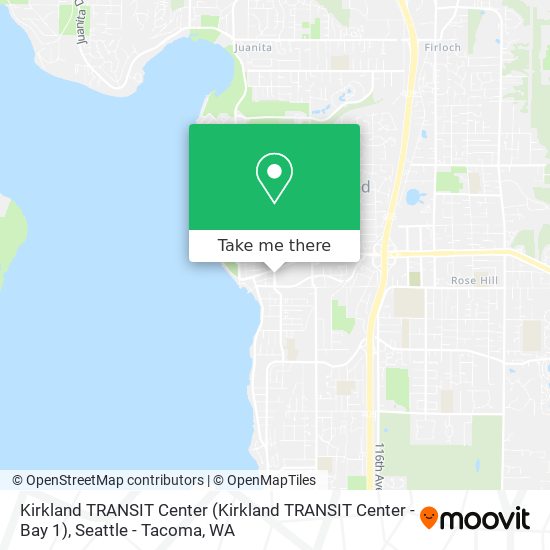 Mapa de Kirkland TRANSIT Center (Kirkland TRANSIT Center - Bay 1)