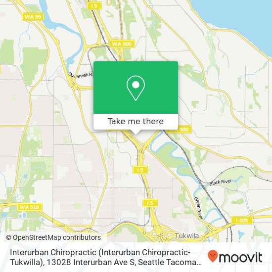 Mapa de Interurban Chiropractic (Interurban Chiropractic-Tukwilla), 13028 Interurban Ave S