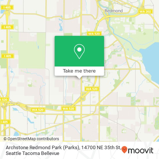 Archstone Redmond Park (Parks), 14700 NE 35th St map