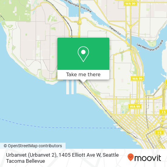 Mapa de Urbanvet (Urbanvet 2), 1405 Elliott Ave W