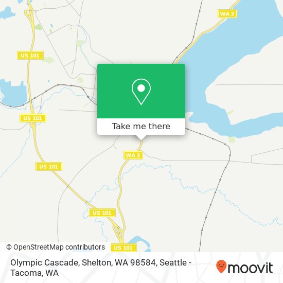 Mapa de Olympic Cascade, Shelton, WA 98584