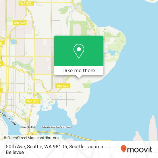 Mapa de 50th Ave, Seattle, WA 98105