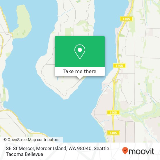 Mapa de SE St Mercer, Mercer Island, WA 98040