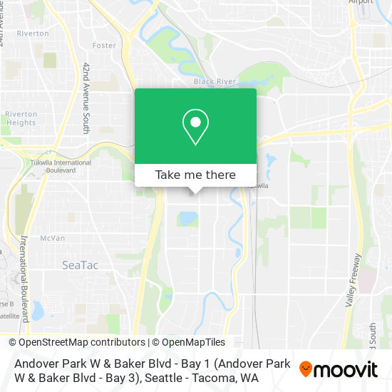Mapa de Andover Park W & Baker Blvd - Bay 1