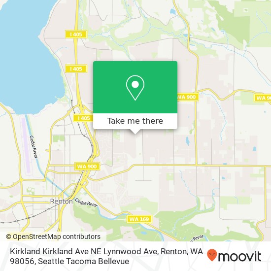 Mapa de Kirkland Kirkland Ave NE Lynnwood Ave, Renton, WA 98056