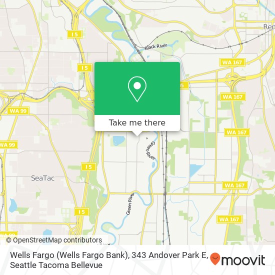 Wells Fargo (Wells Fargo Bank), 343 Andover Park E map