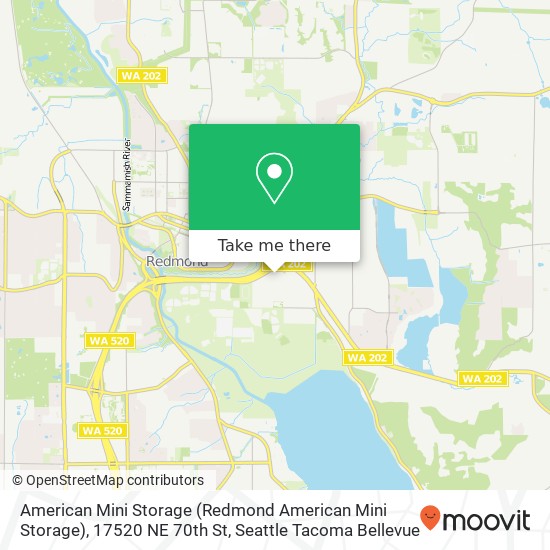 Mapa de American Mini Storage (Redmond American Mini Storage), 17520 NE 70th St