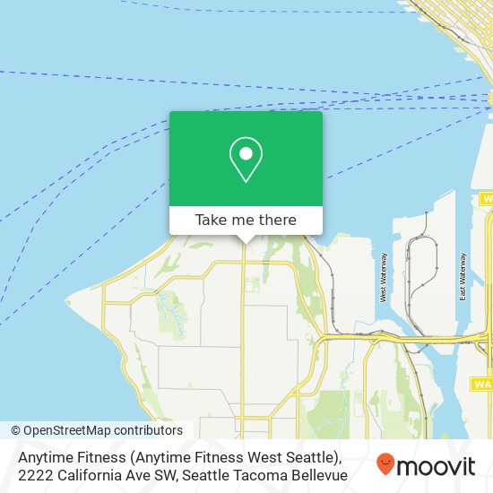 Mapa de Anytime Fitness (Anytime Fitness West Seattle), 2222 California Ave SW