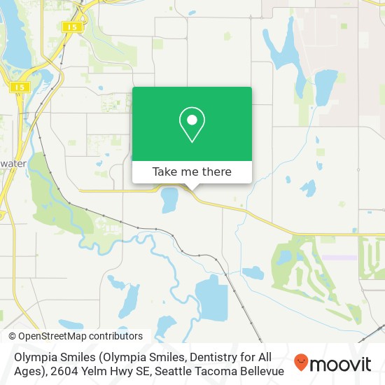 Mapa de Olympia Smiles (Olympia Smiles, Dentistry for All Ages), 2604 Yelm Hwy SE