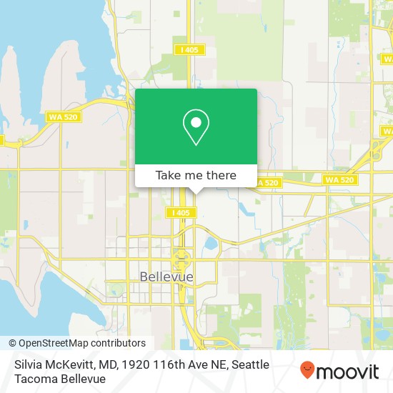 Silvia McKevitt, MD, 1920 116th Ave NE map