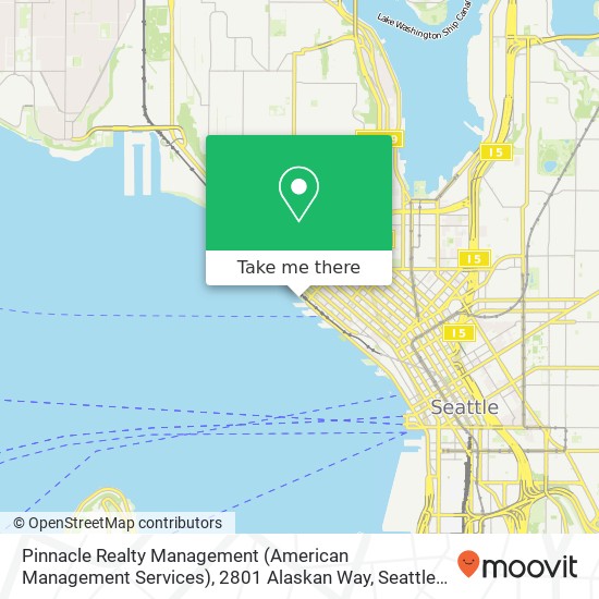 Mapa de Pinnacle Realty Management (American Management Services), 2801 Alaskan Way