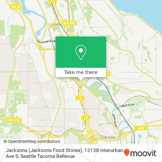 Mapa de Jacksons (Jacksons Food Stores), 13138 Interurban Ave S