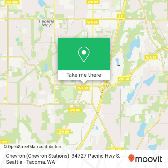Mapa de Chevron (Chevron Stations), 34727 Pacific Hwy S