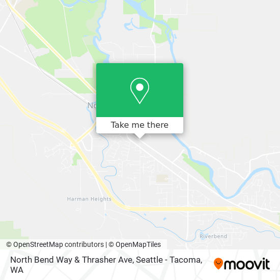 Mapa de North Bend Way & Thrasher Ave