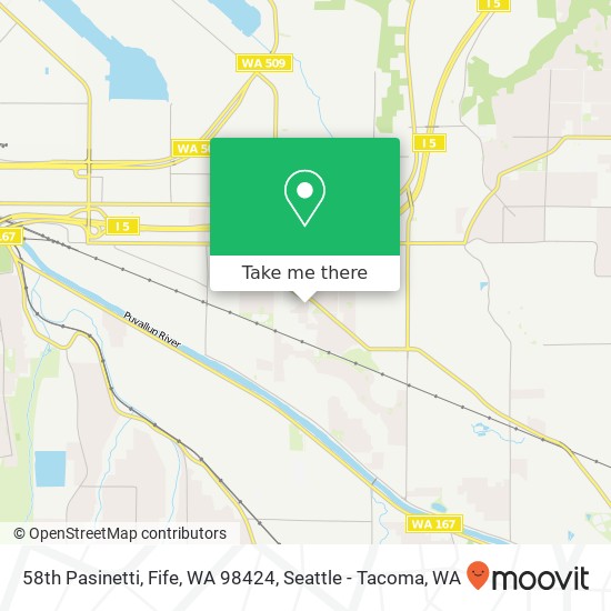 Mapa de 58th Pasinetti, Fife, WA 98424