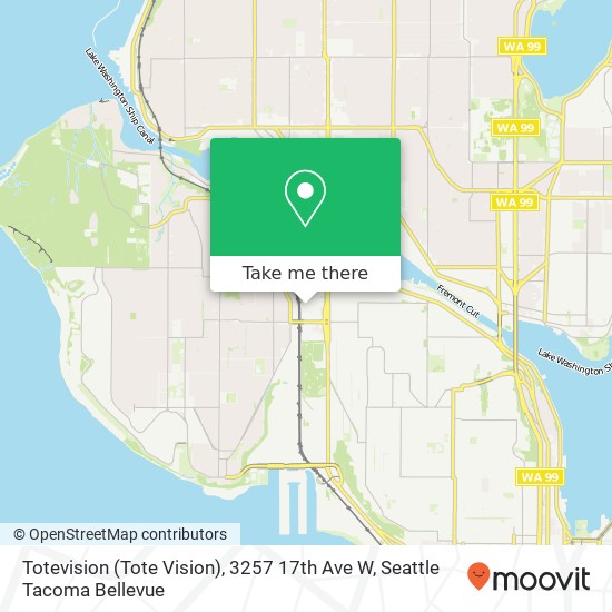 Totevision (Tote Vision), 3257 17th Ave W map