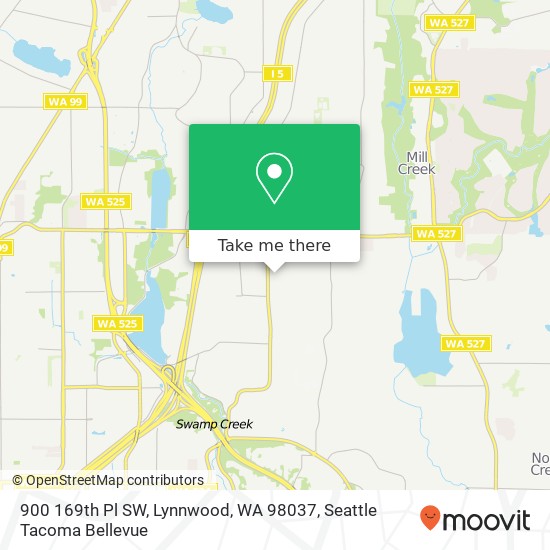 Mapa de 900 169th Pl SW, Lynnwood, WA 98037