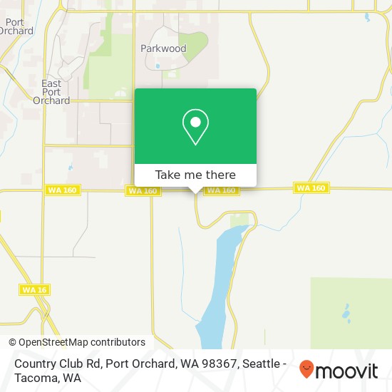 Mapa de Country Club Rd, Port Orchard, WA 98367